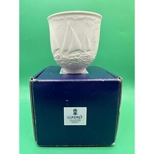 LLADRO 1997 SAILING THE SEAS Portavela Regata  17657 CUP CANDLE HOLDER W/BOX